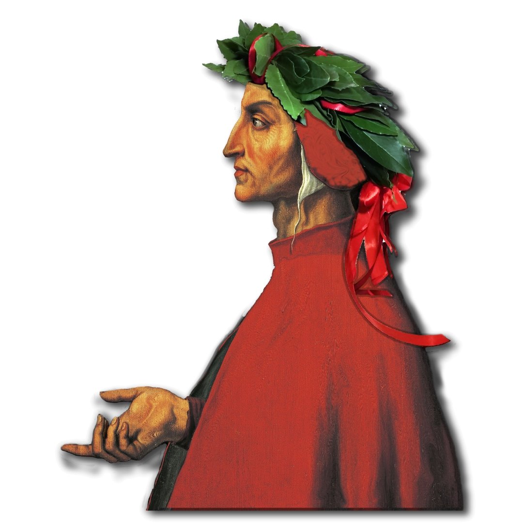 25 Marzo è il Dantedì -  la giornata dedicata a Dante Alighieri. corona alloro. Gli studiosi individuano come inizio del viag