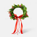 Corona laurea Hyper, corona di alloro fresco e bacche di hypericum rosso - coronedilaurea.com