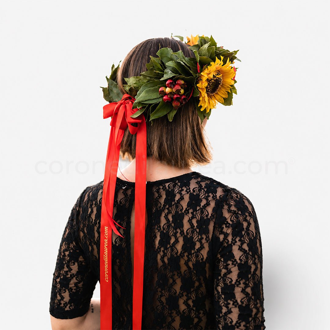 Corona laurea Sunflowers - Corona di alloro per laurea - coronedilaurea.com