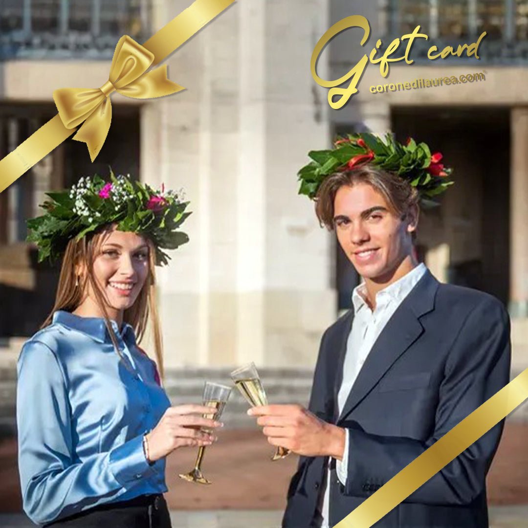 Gift card Corona di Laurea – Il regalo che lascia scegliere l’emozione perfetta - coronedilaurea.com®