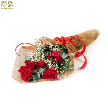 Bouquet Laurea rose rosse - coronedilaurea.com
