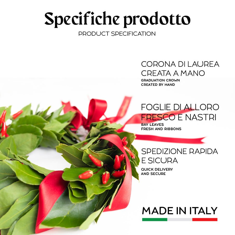 Corona alloro laurea - dettagli prodotto  - coronedilaurea.com®